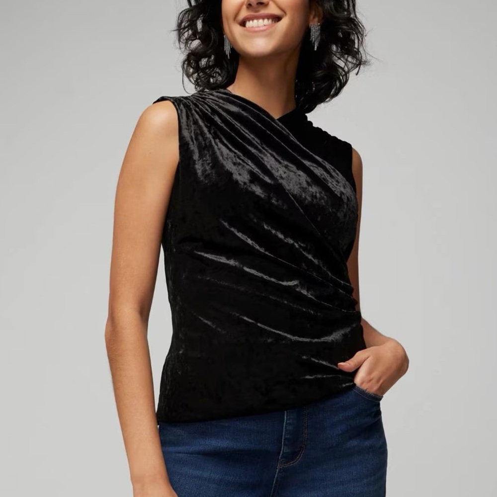 WHBM CRUSHED VELVET SHELL - Picture 1 of 4